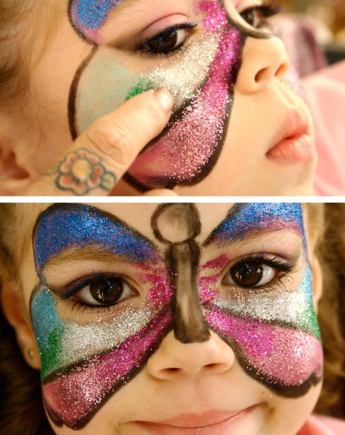 Carnaval , maquiagem infantil.