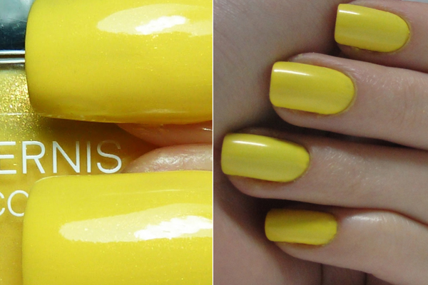 Esmalte amarelo.