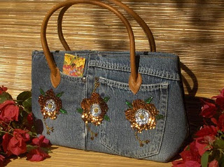 Dicas, bolsa jeans customizada.