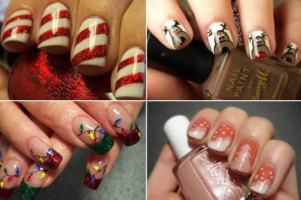 Natal, decorando unhas.