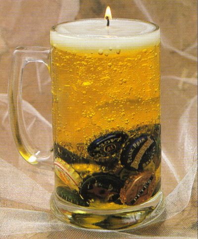 Festas,lembrancinha vela gel cerveja.