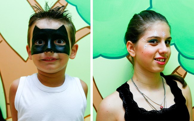 Carnaval, maquiagem crianças.