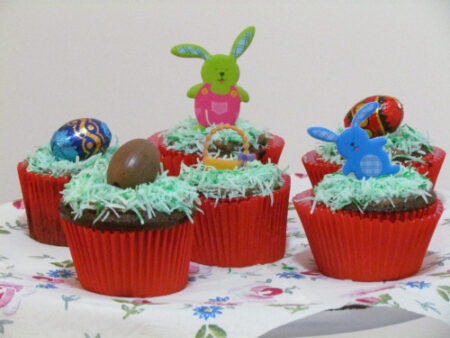 Cupcakes decorados para páscoa.