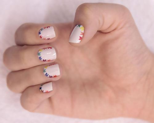 Festa junina, unhas decoradas.