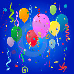 Balões para decorar a festa de reveillon.