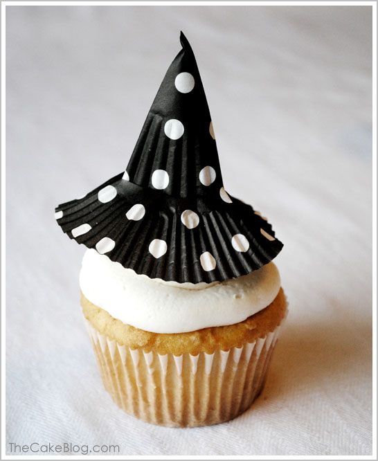 Cupcake com chapéu de bruxa, tutorial.
