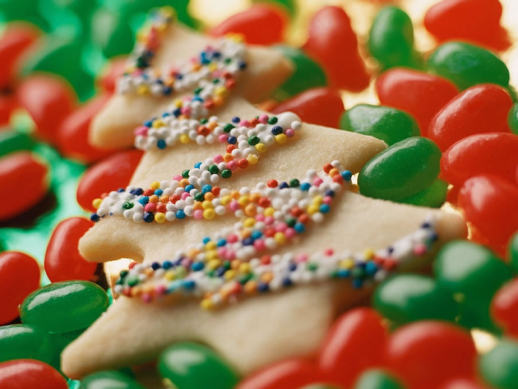 Biscoitos decorados para o natal