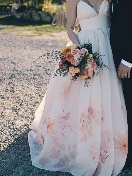 Efeito aquarela para vestidos de noiva