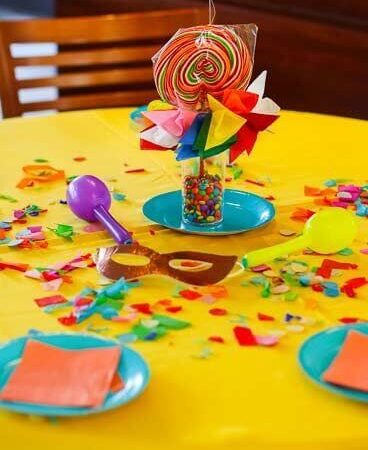 Cardápio para uma festa infantil de carnaval